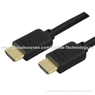 HDMI Cables, Single Molding Type, Gold-plated Connector